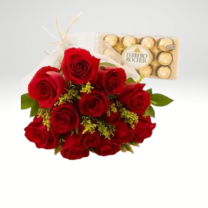 Buquê com 15 Rosas Nacionais